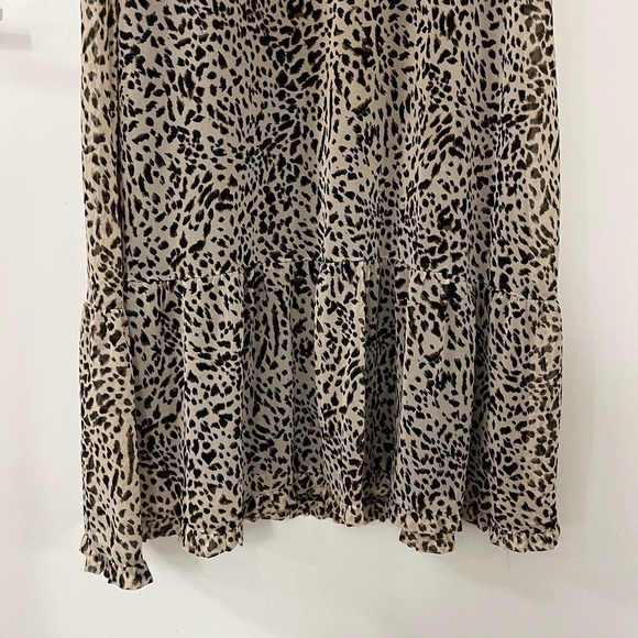 ZARA NWOT Cheetah Print Pleated Maxi Dress Size Small - Picture 7 of 8